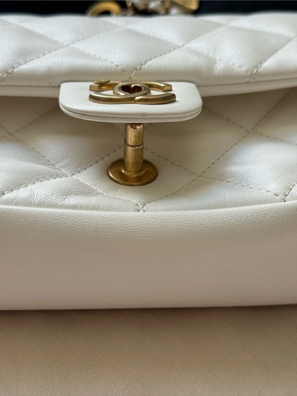 CHANEL Mini Matelasse Heart Charm Flap Bag with Gold Hardware